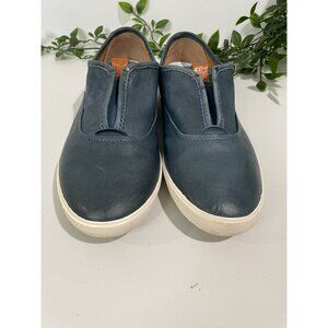 Frye Womens Blue Leather Slip-On Sneakers Size 7.5M